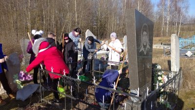 В память о погибшем односельчанине