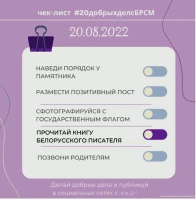 Челлендж #20добрыхделсБРСМ. Девятое дело